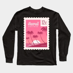 Hawaii Post Stamp Long Sleeve T-Shirt